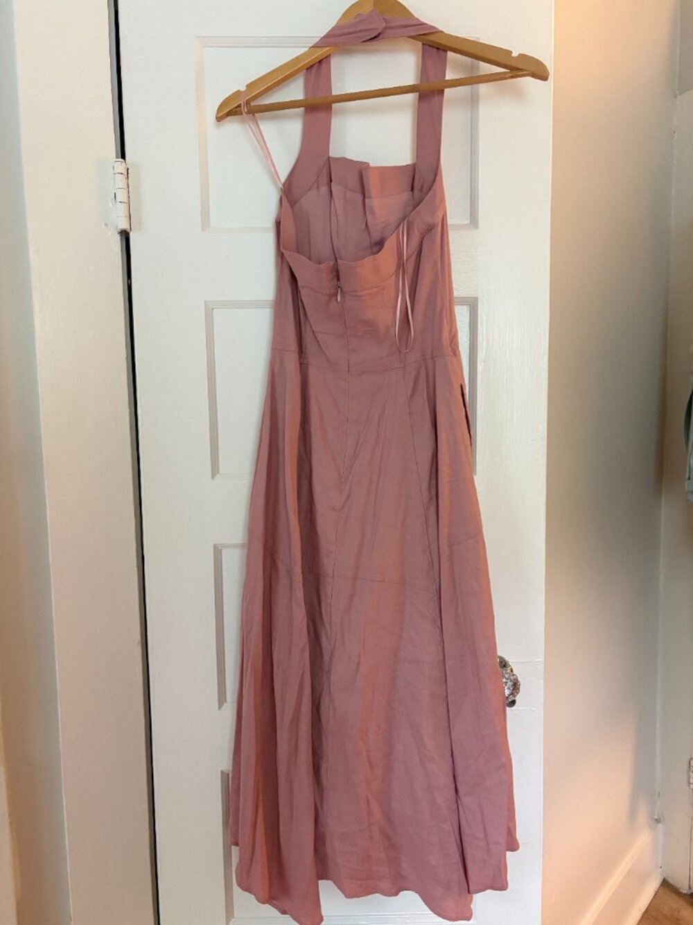 Anthropologie Pink Linen Halter Dress Size XXS - Picture 3 of 6